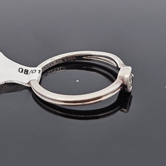 Pandora 925 Sterling Silver Infinite Lab Grown Diamond Ring .15CT Size 7 w/ Box - Picture 11 of 12